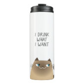 Siamese kat Cartoon Thermosbeker (Voorkant)