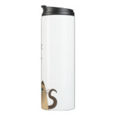 Siamese kat Cartoon Thermosbeker (Geroteerd rechts)