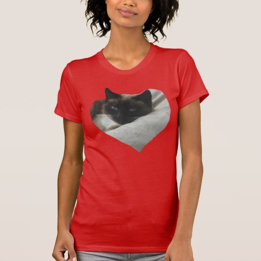 Siamese kat close-up T-shirt (Voorkant)