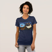 Siamese kat crystal ball Koi Fortune Fantasy Cat A T-shirt (Voorkant volledig)