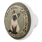 Siamese Kat Dekbed Keramische Knop (Rechts)