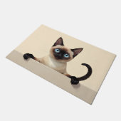 Siamese Kat Deurmat Kunst (Schuin)