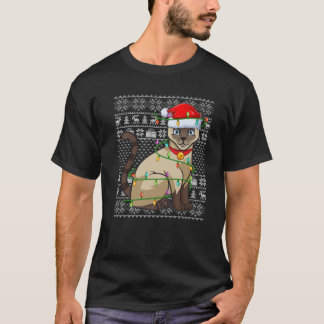 Siamese kat Dierenvriend Santa Ugly Siamese Cat Ch T-shirt