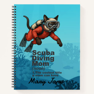 Siamese Kat Duiker Scuba Moeder Notitieboek