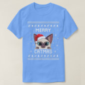 Siamese kat-eigenaar Ugly kerstSweater voor het ho T-shirt (Design voorkant)