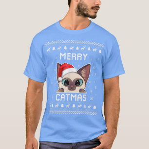 Siamese kat-eigenaar Ugly kerstSweater voor het ho T-shirt