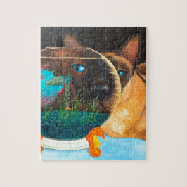Siamese kat en Betta Fish Legpuzzel
