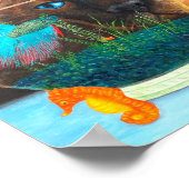 Siamese kat en Betta Fish Poster (Hoek)