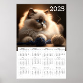 Siamese kat en garen 2025 Kalender Poster (Voorkant)