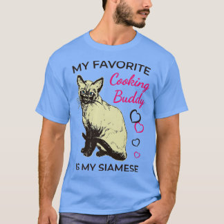 Siamese kat en kooktoestellenT-Shirt T-shirt