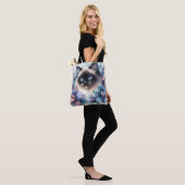 Siamese Kat en Orchideeën Waterverf Tote Bag (Op model)