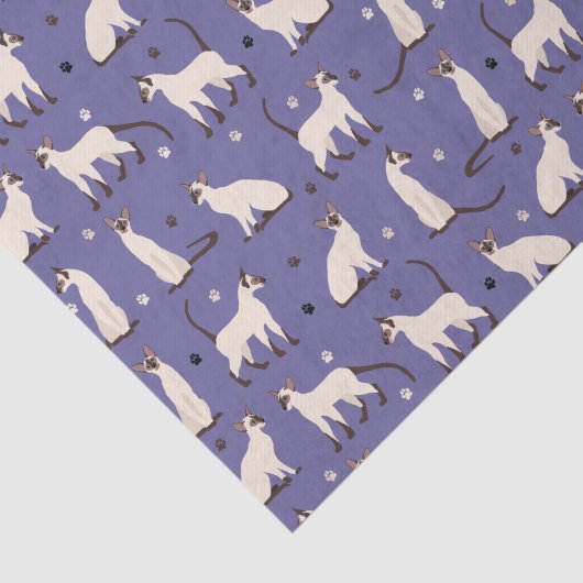 Siamese kat- en pols-Paars weefselpapier Tissuepapier (Detail)