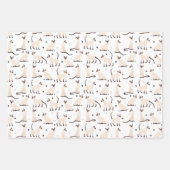 Siamese kat en poten Blauwgroen Paars wit Inpakpapier Vel (Voorkant 3)