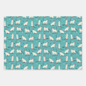 Siamese kat en poten Blauwgroen Paars wit Inpakpapier Vel (Voorkant)