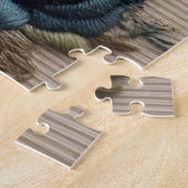 Siamese kat en Rozen borduurwerk Legpuzzel (Zijkant)