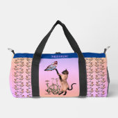 Siamese kat en vlinder op maat plunjezak (Voorkant)