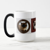 Siamese kat familie frame foto cadeau morphing mok (Links)