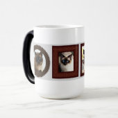 Siamese kat familie frame foto cadeau morphing mok (Voorkant links)