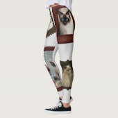 Siamese kat familie leuke leggings voor vrouwen (Links)