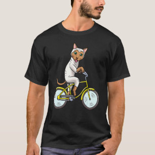 Siamese Kat Fietst op Fiets T-shirt
