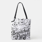 Siamese kat fluistert: magie in Halloween Night Tote Bag (Achterkant)