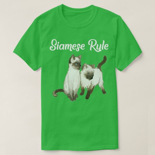 Siamese Kat Gift Siamese Rule Siamese Kittens T-shirt (Design voorkant)