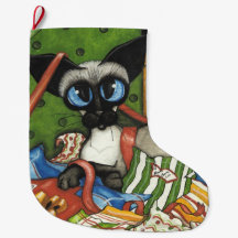 Siamese Kat Gift Stocking door Bihrle