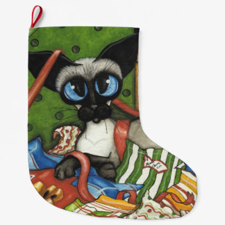 Siamese Kat Gift Stocking door Bihrle Grote Kerstsok