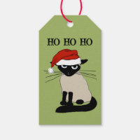 Siamese Kat Grappig Santa Kat Aangepaste Kerstmis