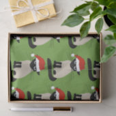 Siamese Kat Grappig Santa Kat Kerst Tissuepapier (Geschenk)