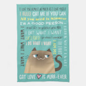 Siamese kat grappig theedoek (Verticaal)