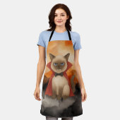 Siamese kat Halloween Party Schort (Gedragen)