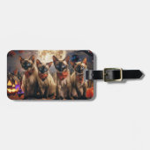 Siamese kat Halloween Spooky Bagagelabel (Voorkant horizontaal)