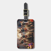 Siamese kat Halloween Spooky Bagagelabel (Voorkant verticaal)