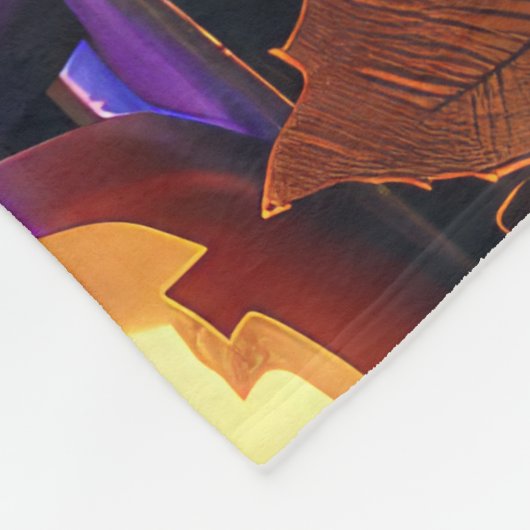 Siamese kat Halloween Spooky Fleece Deken (Hoek)