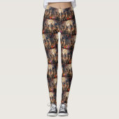 Siamese kat Halloween Spooky Leggings (Voorkant)