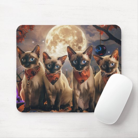 Siamese kat Halloween Spooky Muismat (Met muis)