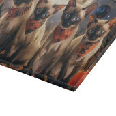 Siamese kat Halloween Spooky Snijplank (Hoek)