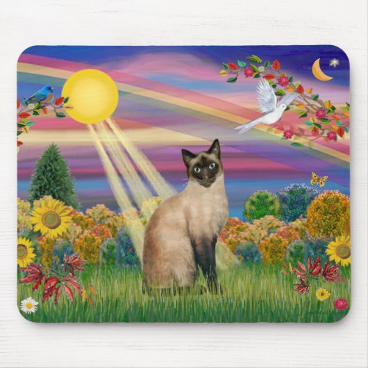 Siamese kat - Herfstzon Muismat (Voorkant)
