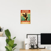 Siamese Kat Houdt Uw Hygiëne Poster (Thuiskantoor)