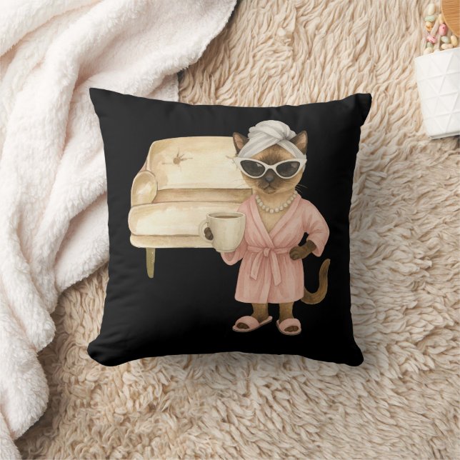 Siamese kat houdt van koffiekussen - Schattigee Wa Kussen (Deken)