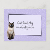 Siamese Kat Huisdier Verlies Van De Dierenarts Briefkaart (Voorkant)