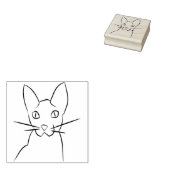 Siamese kat illustratie art stempel (Gestempeld)