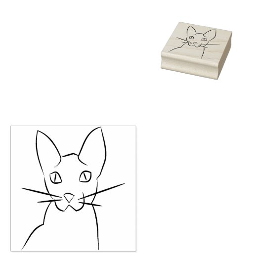 Siamese kat illustratie art stempel (Gestempeld)