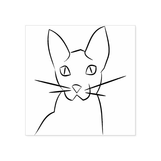 Siamese kat illustratie art stempel (Afrduk)