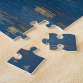 Siamese kat in de Sterrennacht Legpuzzel (Zijkant)