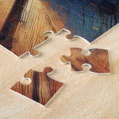 Siamese Kat in de Tuin Olieverfschilderij Legpuzzel (Zijkant)