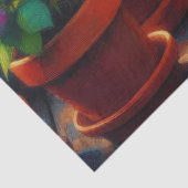 Siamese kat in de tuin schilderen Decoupage Tissuepapier (Detail)