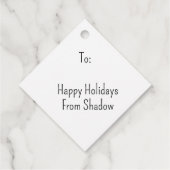 Siamese kat in een kerstboom cadeau Labels (Achterkant)