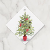 Siamese kat in een kerstboom cadeau Labels (Voorkant)